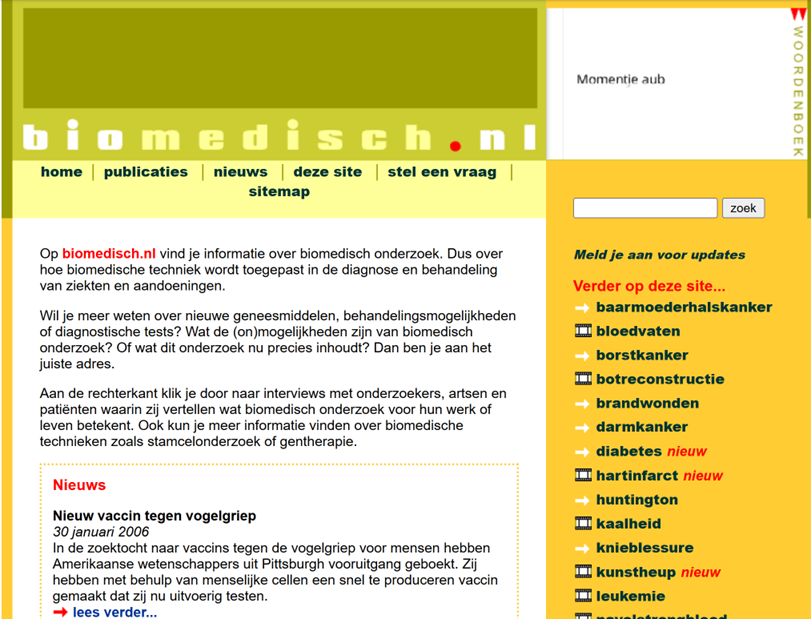 Afbeelding van biomedisch.nl over biomedisch onderzoek