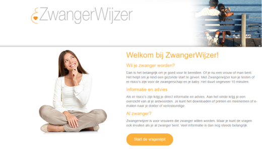 Afbeelding van Zwangerwijzer.nl in 2020.