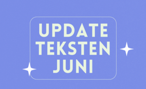 Update teksten juni